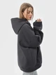 Худи теплое оверсайз женское Ray Oversize U0404W S-M Темно-серое (Ray2000000040653) - изображение 3