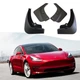 Брызговики Lesko на авто Tesla model 3 2016+ защищают кузов от грязи пыли камней 4 шт - изображение 2