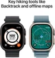 Smartwatch Apple Watch Ultra 3 GPS + Cellular 49mm Natural Titanium Case with Blue/Bright Blue Trail Loop - M/L (MEWU4) - obraz 5