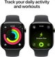 Smartwatch Apple Watch Series 11 GPS + Cellular 42mm Slate Titanium Case with Black Sport Band - M/L (MF8T4) - obraz 4