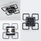 Керована світлодіодна люстра ROOM ICE 70W 6S SMART 380x380x75-BLACK-220-IP20 - зображення 4