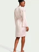 Сатиновый халат Victoria’s Secret Satin Midi Robe M/L розовая полоска - изображение 2