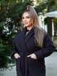 Женское кашемировое пальто SOLINNA , Модель 6423 Темно-фиолетовый, 46-48 - изображение 3