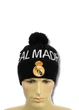 Зимняя шапка с помпоном Реал Мадрид (Real Madrid) (one-size) Черно-белый - изображение 1