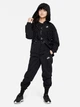 Подростковая теплая толстовка на флисе с капюшоном для девочки Nike FD2931-010 XL 156-166 см Black/White (196607237083) - изображение 10