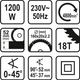 Piła tarczowa sieciowa Sthor 79254 1200 W średnica 160/20 mm głębokość cięcia 52 mm 4800 obr/min (5906083033568) - obraz 3