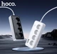 Мережевий подовжувач Hoco AC22 Sunlight 4-bit (PD30W/1C3A) desktop socket (EU/GER) (L=3M) Black (6942007636728) - зображення 4