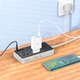 Мережевий подовжувач Hoco AC8A Storm 3-position socket (PD30W/1C3A) Black (6942007600095) - зображення 4