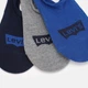 Набор следов женских Levi`s High Cut Batwing Logo Recyc 701224671-011 35-38 3 пары Blue/Grey/Navy (8720245861922) - изображение 3