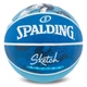 Мяч баскетбольный резиновый Spalding Sketch Series 84448Y размер 7 для зала и улицы (Indoor/Outdoor) - изображение 1