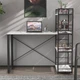 Письмовий стіл Ferrum-decor Серії Конект з етажеркою 75x120x600 чорний ДСП Біле 16мм (FRD-104219) - зображення 1