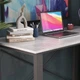 Письмовий стіл Ferrum-decor Драйв 750x1000x600 Чорний метал ДСП Бетон 16 мм (FRD-103093) - зображення 2