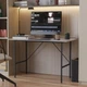 Стол письменный LINE Тайм Ferrum-decor 750x1200x600 Черный металл ДСП Бетон 16 мм (FRD-104891) - изображение 1