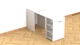 Стол-тумба трансформер Смарт 1/1 Ferrum-decor 750x1450x500 ДСП Белое 16 мм (FRD-105067) - изображение 2