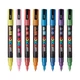 Набір маркерів Uni Posca PC-3ML Glitter Color 0.9-1.3мм 8шт (PC-3ML GLITTER COLOR 8C) - зображення 3