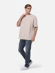 Футболка хлопковая длинная мужская Colin's CL1076602STN L Stone (8684112889122) - изображение 3