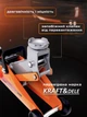 Гідравлічний підкатний низькопрофільний домкрат автомобільний Kraft&Dele KD1377 підіймач на колесах підйомник для гаражу шиномонтажу майстерні СТО підйом авто на 130-300 мм вантажність 2T ручка кейс домкрати - зображення 4