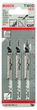 Zestaw brzeszczotów do wyrzynarki elektrycznej Bosch T 101 D 3 szt (3165140091374) - obraz 1
