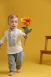 Лляна сорочка для хлопчика Тадей світло блакитний Piccolo 170 Біла - изображение 5
