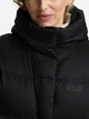 Пуховик зимний длинный женский Jack Wolfskin Icy Hill Coat W Rds A65093-6000 L Черный (4064886561334) - изображение 6