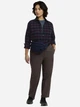 Рубашка хлопковая женская Jack Wolfskin Baja Flannel Shirt W A65077-T0003 L Сливовая с синим (4064886563895) - изображение 3