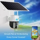 Аккумуляторная 360 Камера v380 pro 4 mp 4 DG SIM karta – SM-360, ИК Ночное Видение и солнечная панель - изображение 3