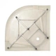 Душевой поддон Lidz Kapielka ST90x90x14 низкий, полукруглый, белый, диаметр слива 52 мм (LKAST909014) - изображение 3