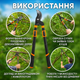 Сучкоріз із телескопічними ручками для дерев гілок дворучний секатор 30 мм зріз гілкоріз алюміній садовий - зображення 4