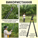 Сучкорез телескопический для обрезки веток кустов секатор обводное лезвие изменяемая длина 61-95см 40мм - изображение 4