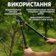 Сучкорез двуручный с обводными лезвиями для деревьев сухих веток ножницы до 40 мм антискользящие ручки 74 см - изображение 4