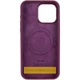 Чохол Silicone Case (AA) Logo with MagSafe для Apple iPhone 16 Pro (6.3") Бордовий / Plum - 00000080645_3 - изображение 3
