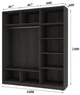 Шкаф-купе двухдверный Matro (LuxeStudio) ДСП/ДСП 160x60x240 см Морское дерево (14155535-927) - изображение 2