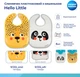 Слюнявчик пластмассовый Canpol babies с кармашком BabiesBoo панда 37х26 см (9/232_whi) - изображение 4