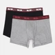 Набор трусов боксеров мужских хлопковых Puma Men Chromatic Waistband Boxers 2P 94712201 L 2 шт Red/Grey/Black (8720245967372) - изображение 1