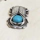 Министатуэтка Жук Скарабей Сріблення Бірюза Semantic Jewelry 3.0 x 2.5 x 0.5 см - зображення 9