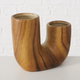 Wazon Boltze Wilhelmy ceramiczny z wzorem drewna 14.5 cm (4066076393497) - obraz 2