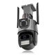 Уличная Wi-Fi IP камера V380 P11 360, 8MP, 4G видеонаблюдение с автослежением, IP66 Черная - изображение 2