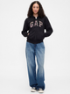 Bluza damska rozpinana streetwear polarowa GAP 678782-25 S Czarna - obraz 3