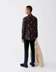 Сорочка Pull & Bear коричневий в чорно-білі візерунки SHOJS793 S - изображение 5
