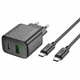Зарядний пристрій Hoco CS23A 1USB 1USB-C PD/QC 30W + Type-C to Type-C Cable Black - изображение 4