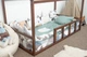 Детская кровать домик Монтессори BUSY WOOD напольная с ламелями Модель 2 200х90 см темное дерево - изображение 3