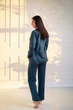 Костюм домашний женский жакет и брюки Komilfo Lilu 2264-3230 XL изумрудный - изображение 2
