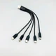 Кабель сплиттер USB - 5 Type-C для зарядки и питания 2A 20см Чёрный ( код: A5C-02mB ) - изображение 1