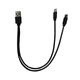 Кабель спліттер USB - 2 Type-C для зарядки та живлення 2A 20см Чорний ( код: A2C-02mB ) - зображення 1