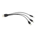 Кабель сплиттер USB - 3 Type-C для зарядки и питания 2A 20см Чёрный ( код: A3C-02mB ) - изображение 3