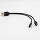 Кабель спліттер USB - 2 Type-C для зарядки та живлення 2A 20см Чорний ( код: A2C-02mB ) - зображення 4