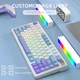 Клавіатура Attack Shark X85 Wireless Mechanical Keyboard (Starlight, перемикачі White Jade) бездротова - зображення 4