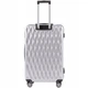 Большой пластиковый чемодан на 4 колесах Wings PC190 L серебристый silver - изображение 2