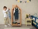 Будиночок-вішалка для одягу з колесами Busy Wood Чорний 50х50х112 см - зображення 3