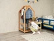 Домик-вешалка для одежды с колесами Busy Wood Натуральное дерево 50х50х112 см - изображение 5